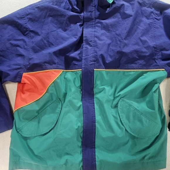 LinkSport Gore-Tex Jacket XL Made USA 90s Colorblock - Picture 2 of 9
